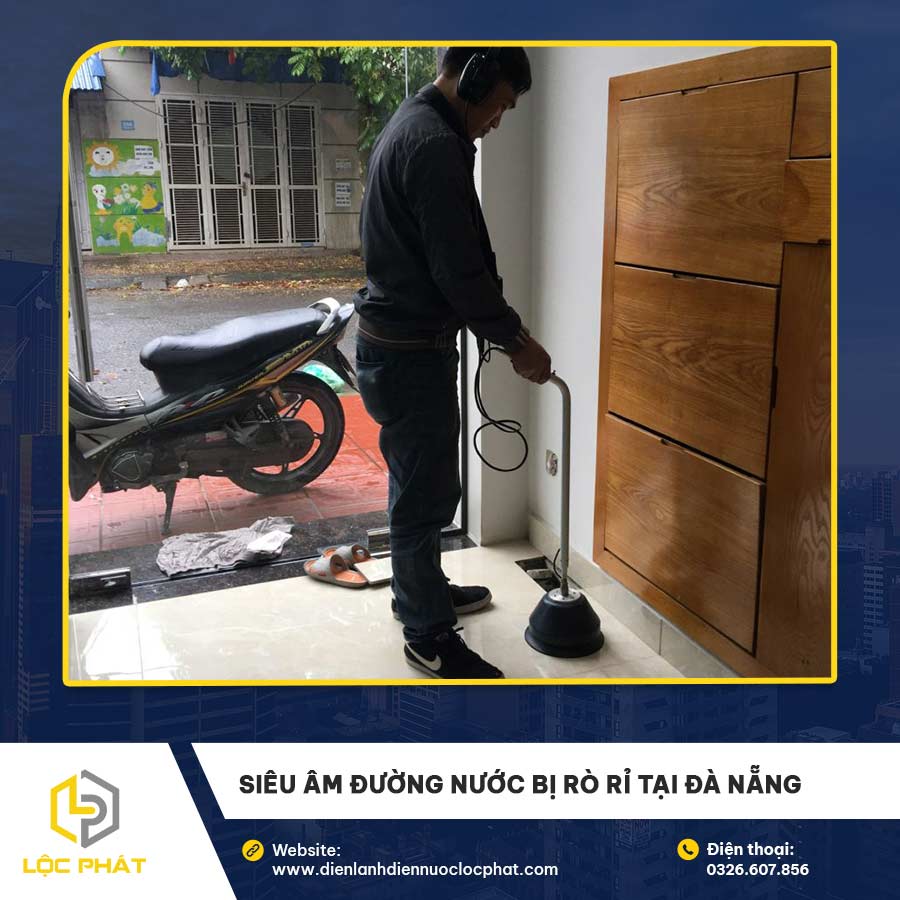 Siêu âm đường nước bị rò rỉ tại Đà Nẵng