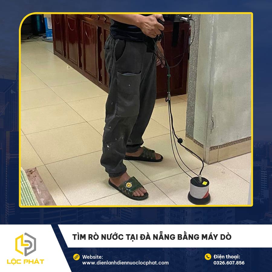 Tìm rò nước tại Đà Nẵng bằng máy dò
